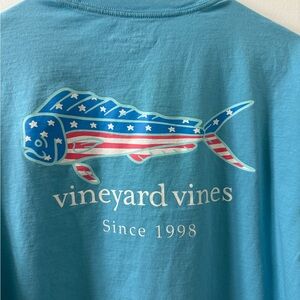 Vineyard Vines Blue Patriotic Fish T-Shirt XL
